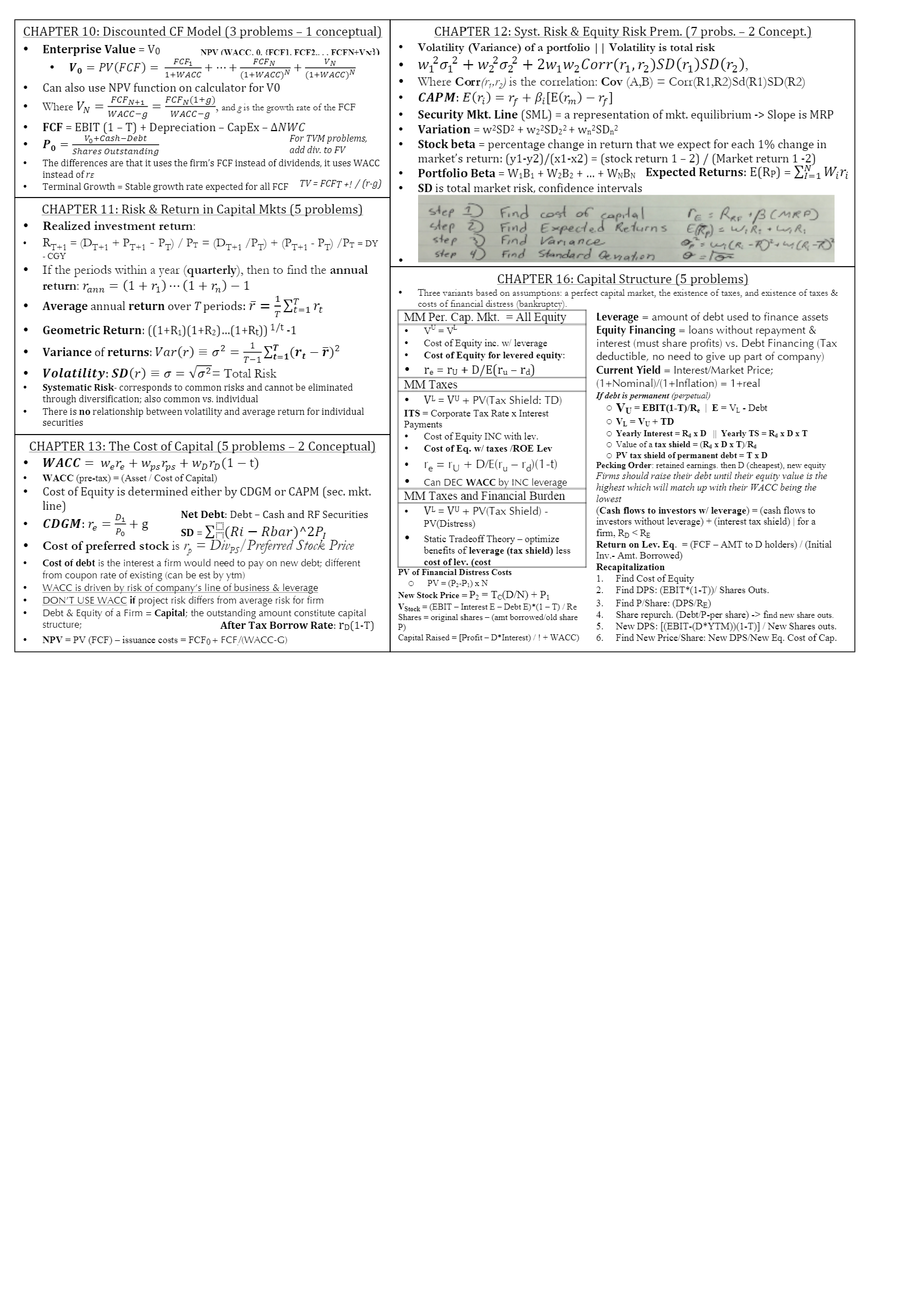 Preview image for BMGT340 Exam 3 Cheat Sheet